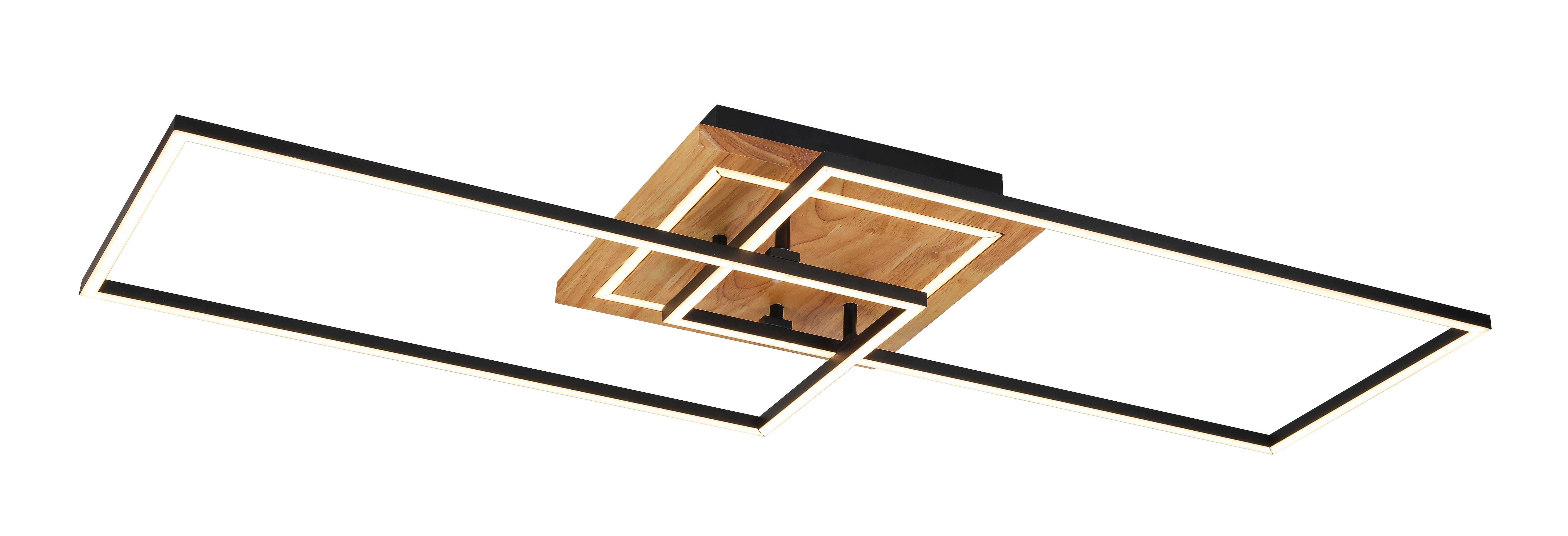 LAMPA SUFITOWA LED HARUTO - kolor naturalny/czarny, Trend, tworzywo sztuczne/metal (86/46/11cm) - Novel