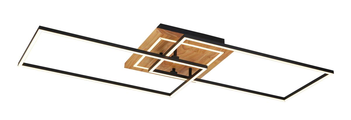 LAMPA SUFITOWA LED HARUTO - kolor naturalny/czarny, Trend, tworzywo sztuczne/metal (86/46/11cm) - Novel