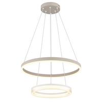 Led-hängeleuchte 48046h1 Zara - Sandfarben/Weiss, Design, Kunststoff/Metall (50/150cm) - Globo