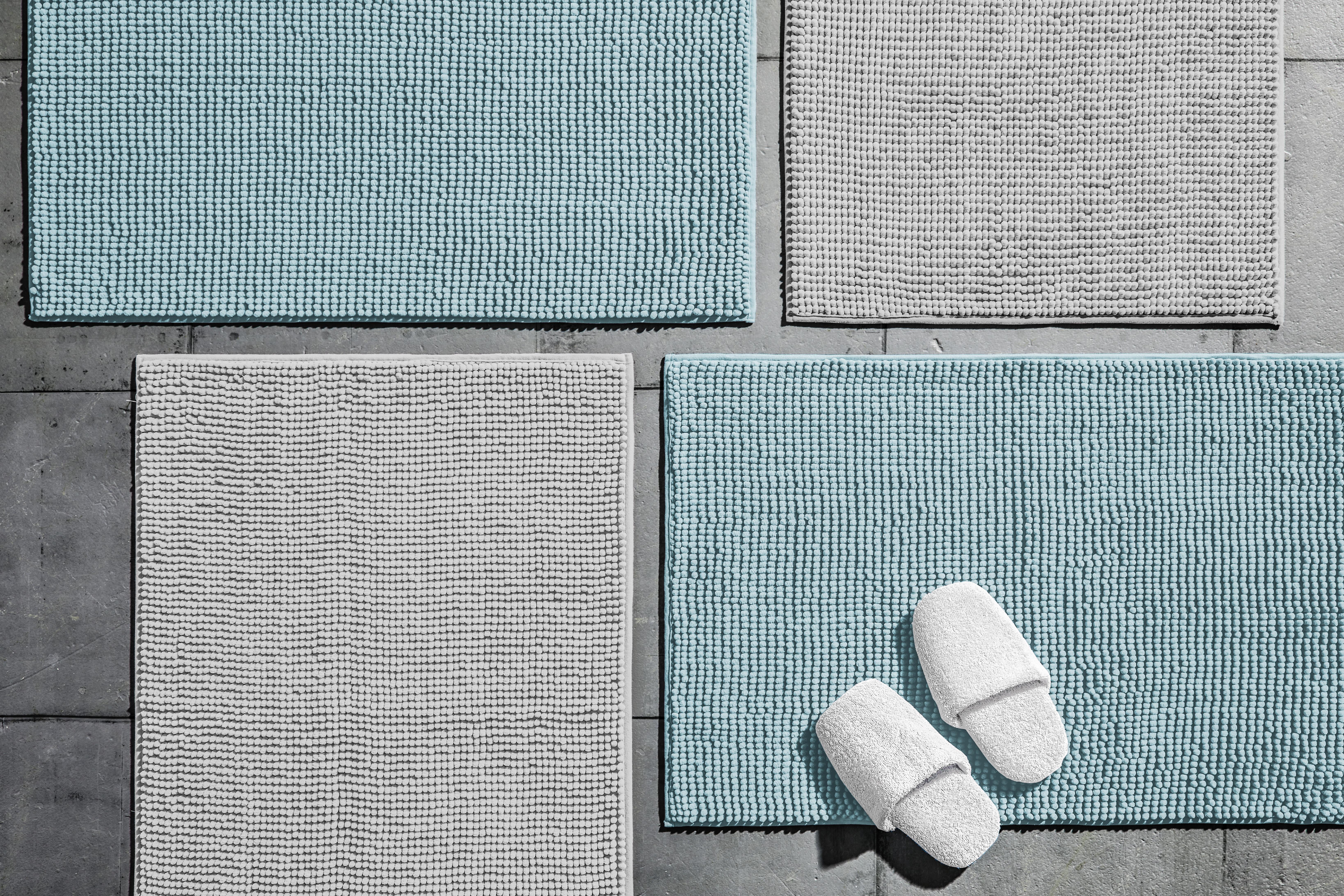 WC-Vorleger Nelly ca. 50x50cm - Hellblau, Textil (50/50cm) - Modern Living