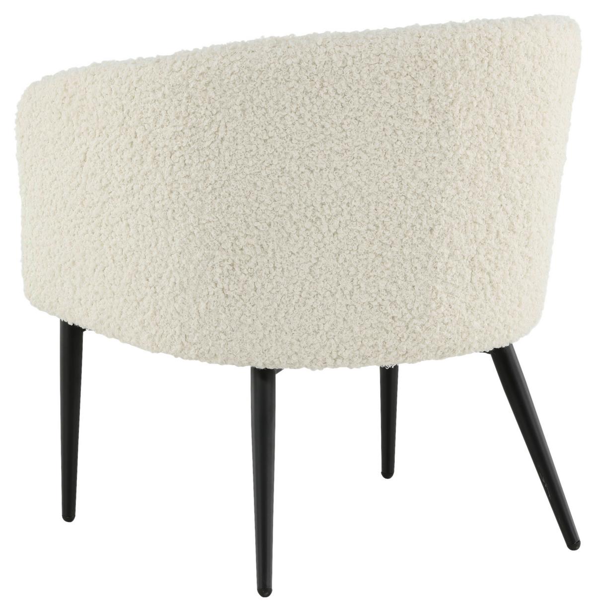 SESSEL FLUFFY - Schwarz, Design, Kunststoff/Textil (66/70,5/64cm) - Livetastic