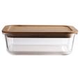 Frischhaltedose Annegret ca. 420ml - Klar/Transparent, Glas/Holz (17,3/12,1/5,6cm) - Zandiara Frischhaltedose Annegret ca. 420ml - Klar/Transparent, Glas/Holz (17,3/12,1/5,6cm) - Zandiara