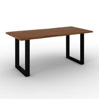 Esstisch Dale in Holz Akazie massiv/furniert ca. 180x90 cm - Walnussfarben/Schwarz, MODERN, Holz/Metall (180/90/76cm) - Bessagi Home