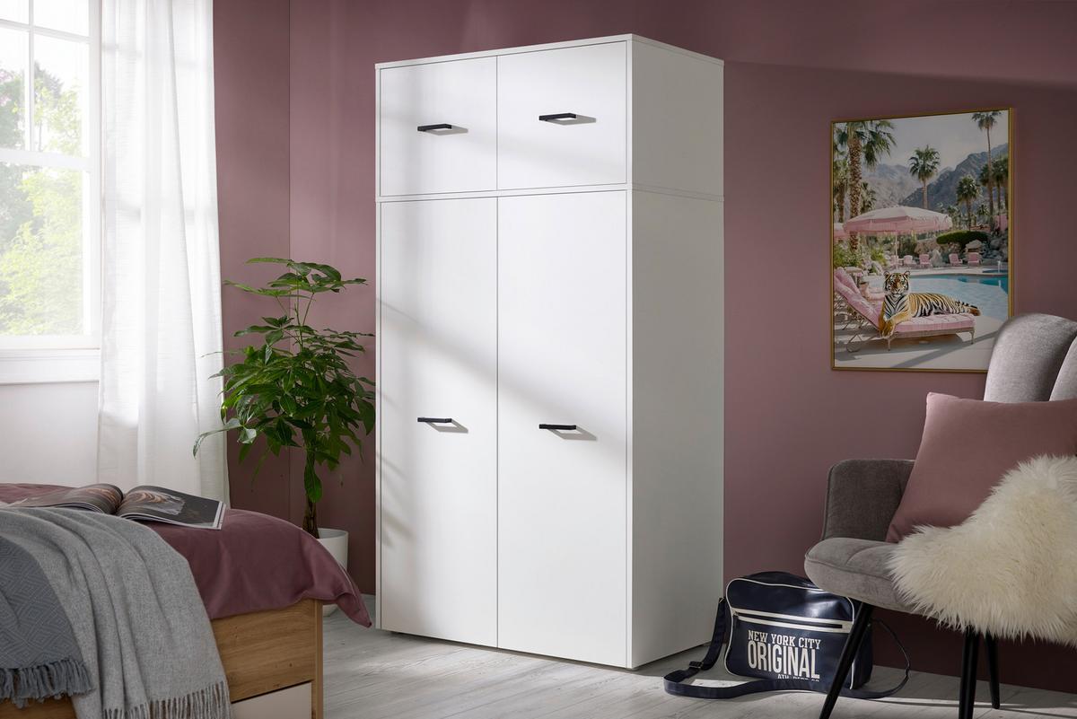 Unterbauschrank Kivo Weiß - Schwarz/Weiß, MODERN, Holzwerkstoff/Kunststoff (90/69,8/52,1cm) - Based