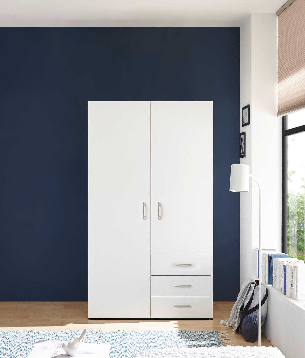 Omara S Klasičnimi Vrati Harry, Bela - srebrne barve/bela, Moderno, umetna masa/leseni material (101/176/51,3cm) - P & B