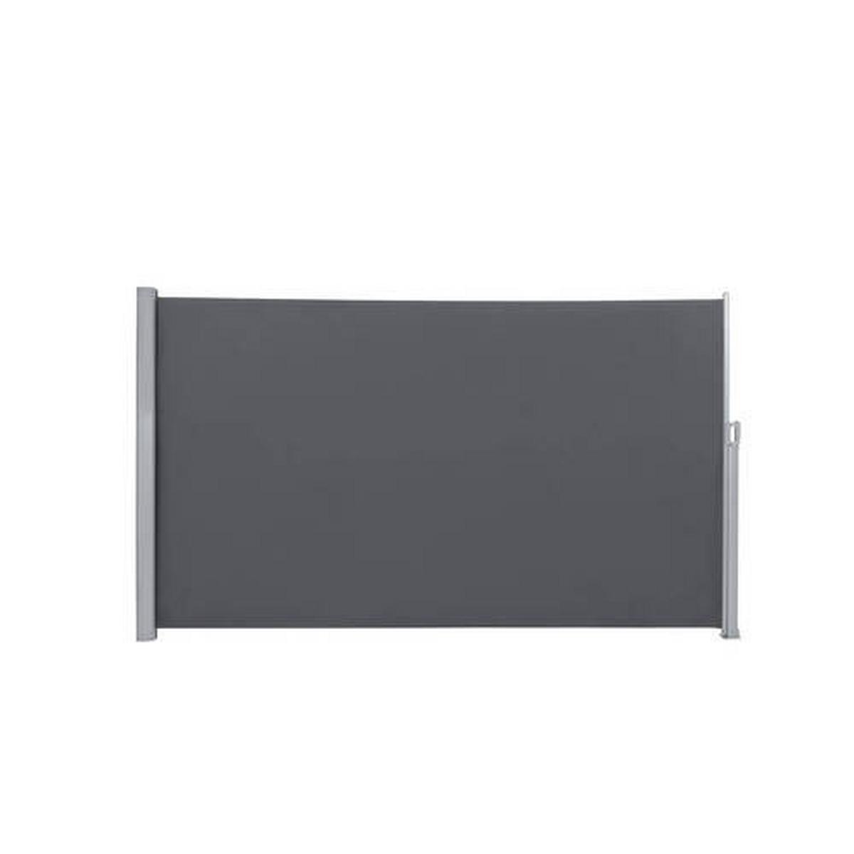 Seitenmarkise rollbar Anthrazit ca. 400x180cm - Anthrazit/Alufarben, Basics, Textil/Metall (400/180cm) - Modante