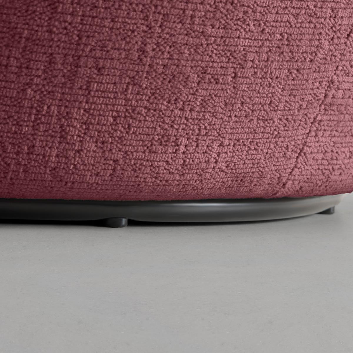 Sessel Jasima Bordeaux/Schwarz drehbar - Bordeaux/Schwarz, MODERN, Textil/Metall (77/81/85cm) - Premium Living