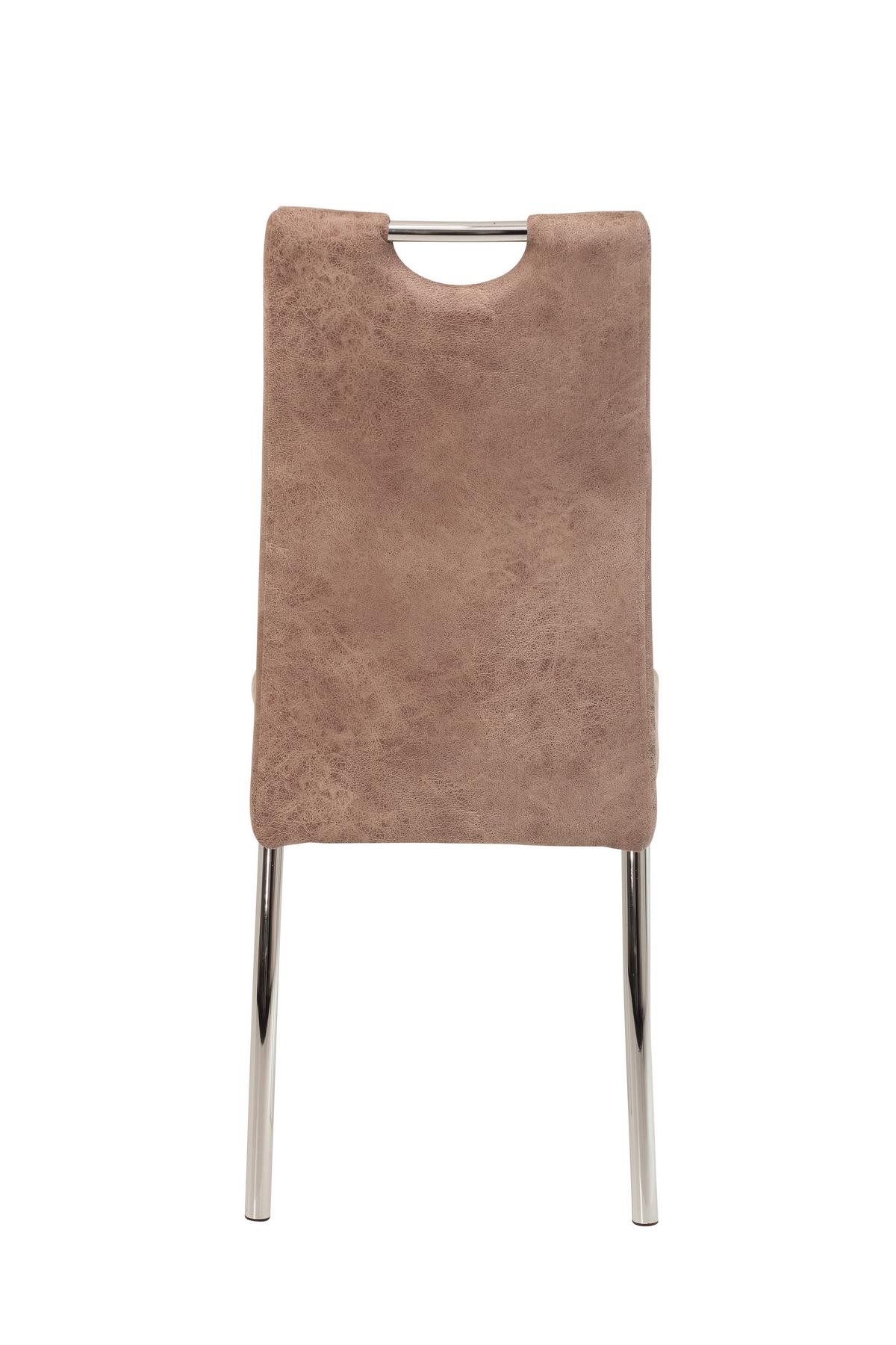 STUHL-SET SUSI II S 4ER-SET - Chromfarben/Beige, MODERN, Textil/Metall (44/98/61cm) - P & B