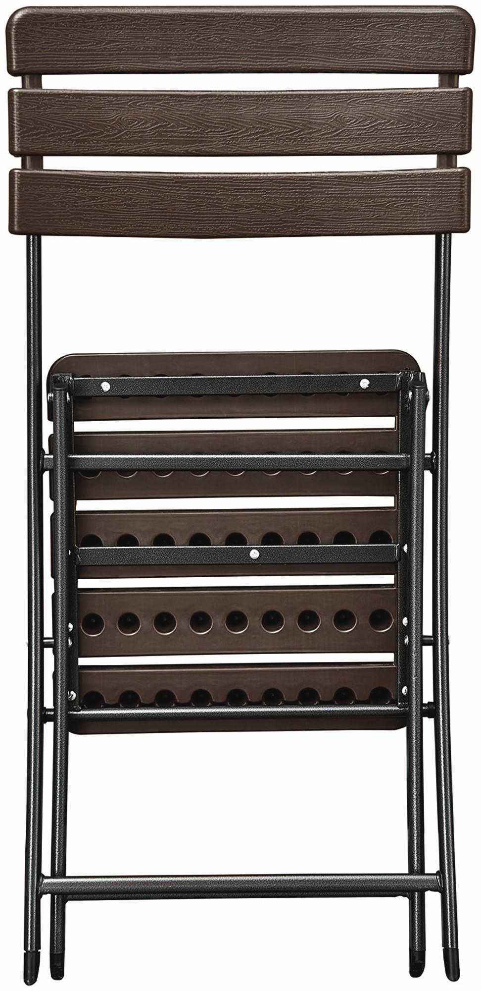 Klappstuhl-Set Tabora 2er-Set ca. 44x83 cm Braun/Schwarz - Schwarz/Braun, Basics, Kunststoff/Metall (44/83/54cm) - Gardenson