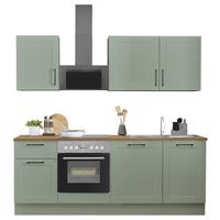 Konyhablokk Gépek Nélkül Marseille Z 220 Green2 - fekete/Artisan tölgy, Design, faalapú anyag/fém (220cm) - MID.YOU