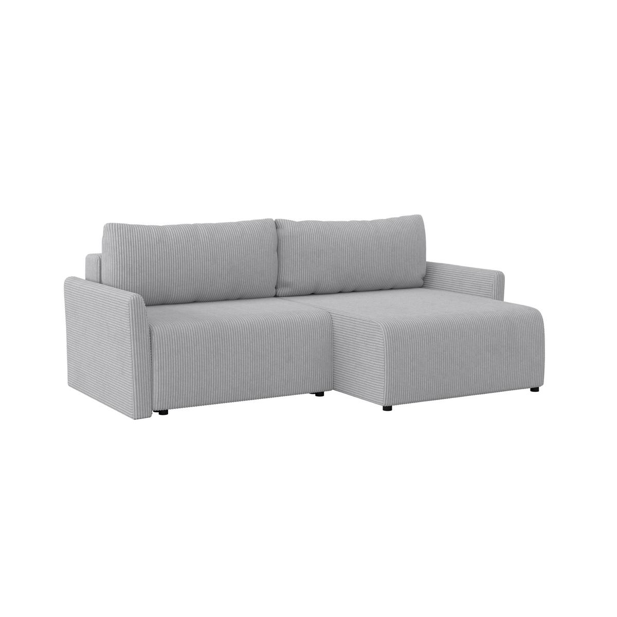 Kutna Garnitura Sonos - srebrne boje/crna, Moderno, tekstil (228/146cm) - Modern Living