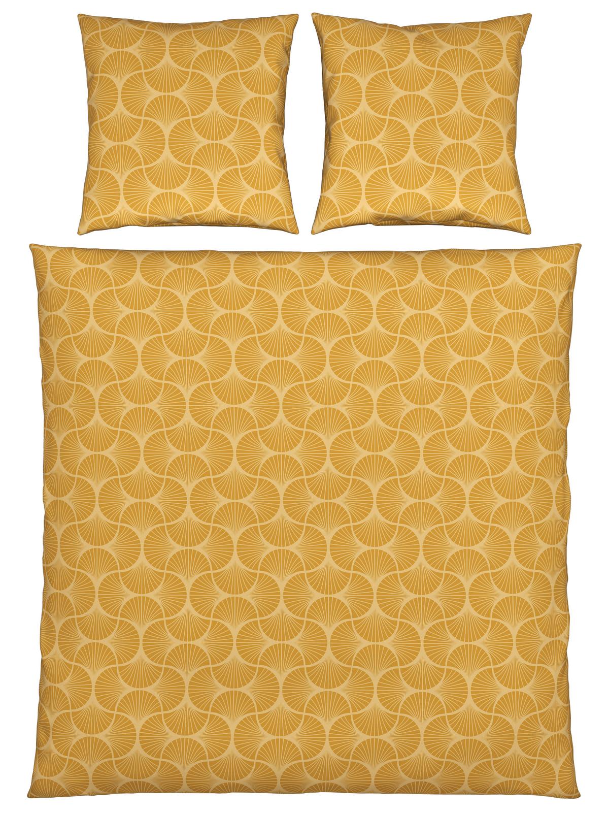 Bettwäsche Finn XL Gelb ca. 200x200cm - Gelb, MODERN, Textil (200/200cm) - Modern Living