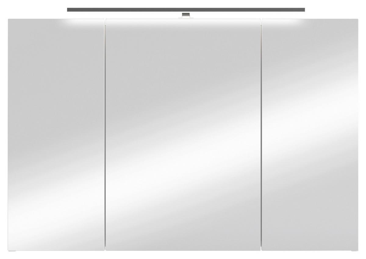 Spiegelschrank Spree Weiß - MODERN, Glas/Holzwerkstoff (90/60/20cm) - MID.YOU