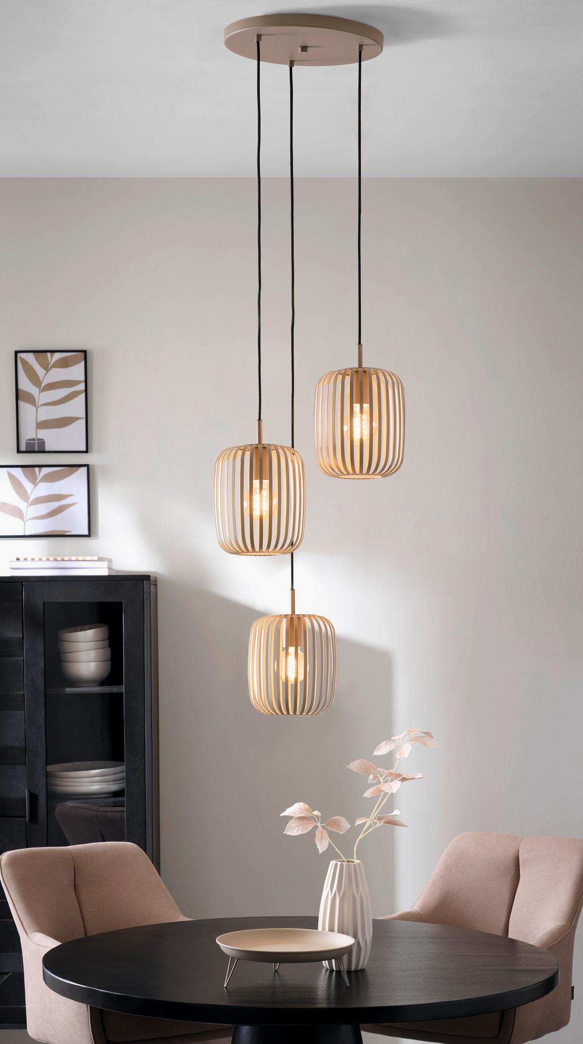 LAMPA WISZĄCA 900687 ROMAZZINA - kolor piaskowy, Design, metal (46/110cm) - Eglo