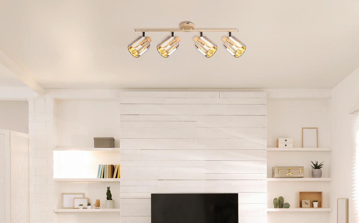 STRAHLER 80040446 RUN - Braun/Grau, Trend, Glas/Metall (64cm) - Globo