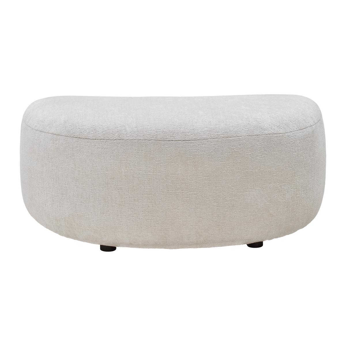 Hocker Leonas in Beige - Beige/Schwarz, MODERN, Kunststoff/Textil (102/42/66cm) - Premium Living