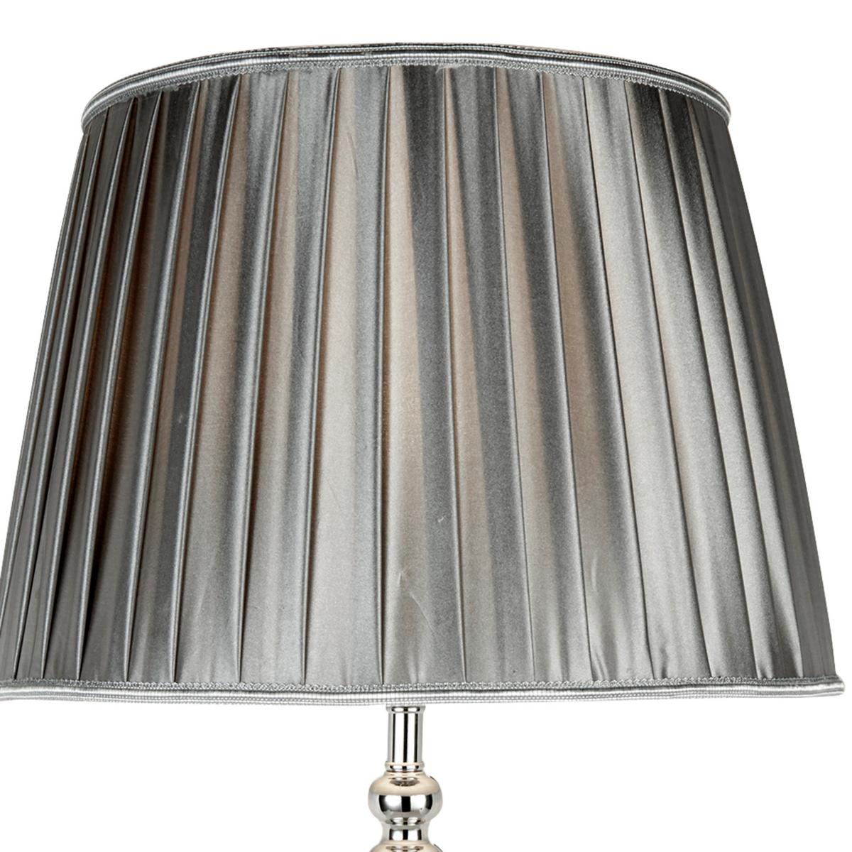 Asztali Lámpa Eu3721cl Greyson - krómszínű, Design, üveg/textil (38/68cm)