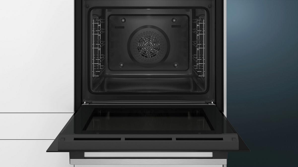 Einbauherd HE510ABS2 - Edelstahlfarben/Schwarz, Metall (59,4/59,5/54,8cm) - Siemens
