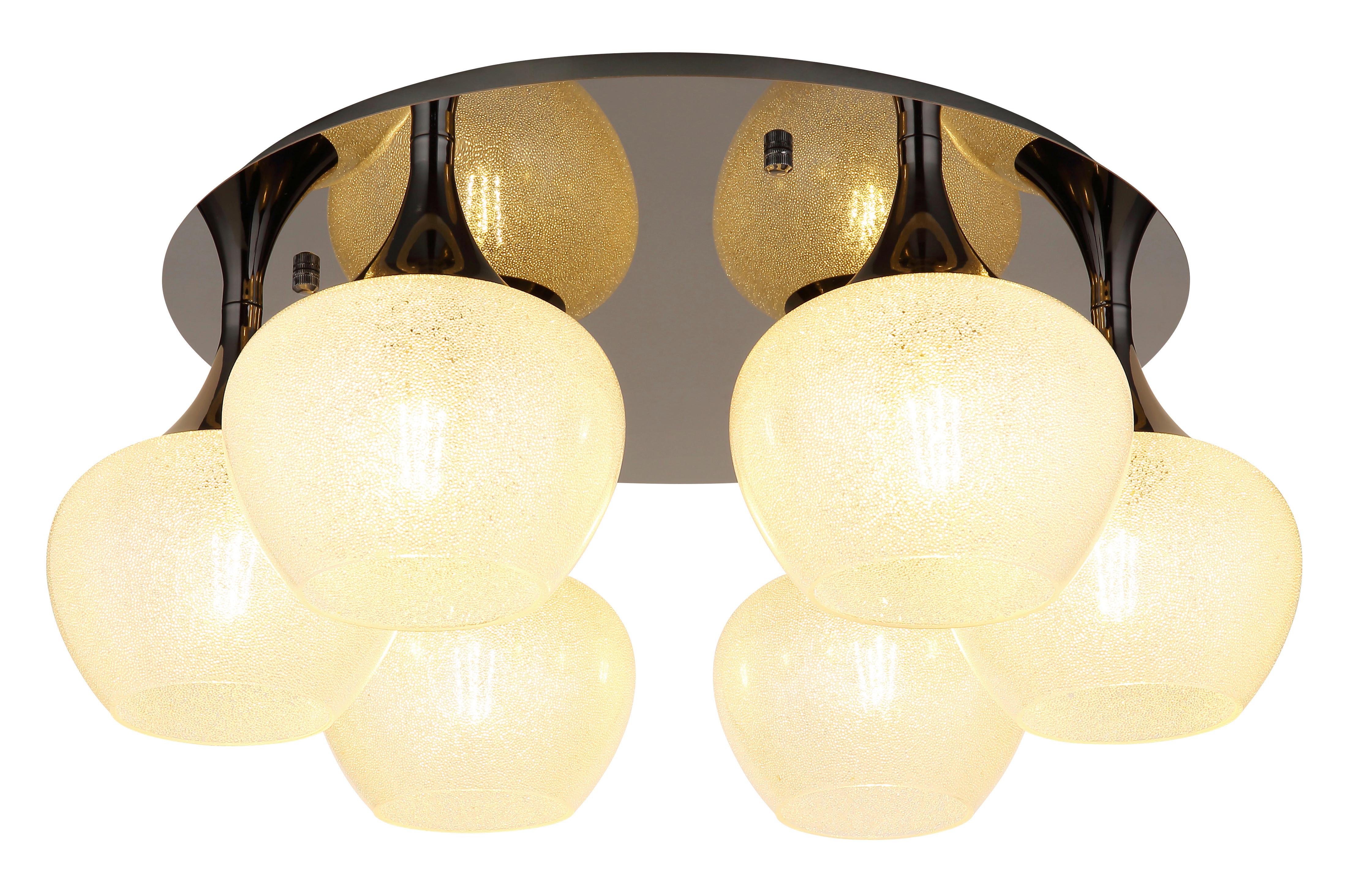 Deckenleuchte Maxy Klar/Schwarz max. 40 Watt - Klar/Schwarz, KONVENTIONELL, Glas/Metall (65/26,5cm) - Globo