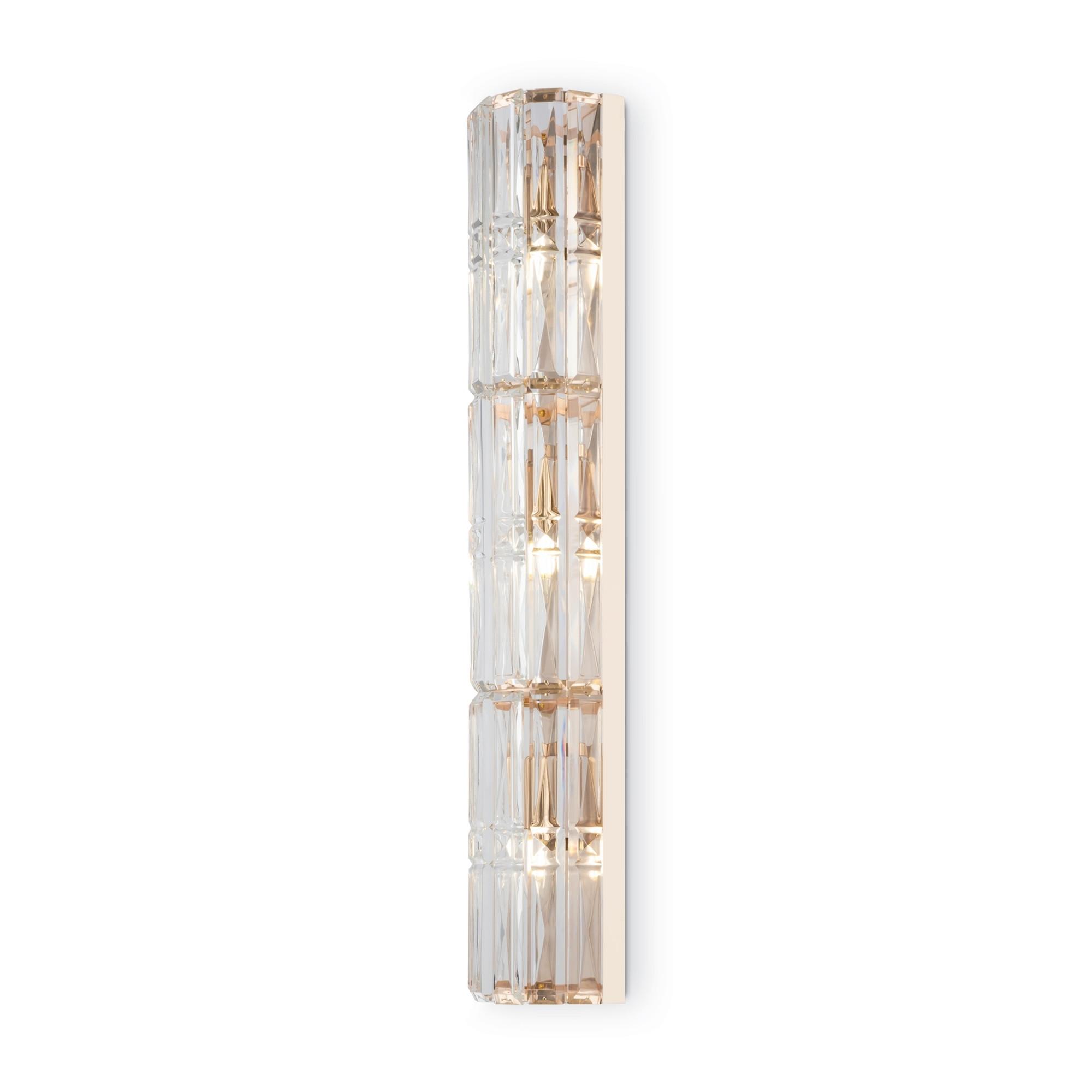 Wandleuchte Facet Goldfarben max. 60 Watt - Transparent/Goldfarben, Trend, Glas/Metall (13/10/75,2cm) - MAYTONI