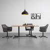 BARBORD VALLETTA - svart/ekfärgad, Modern, metall/trämaterial (80/100/80cm) - Premium Living