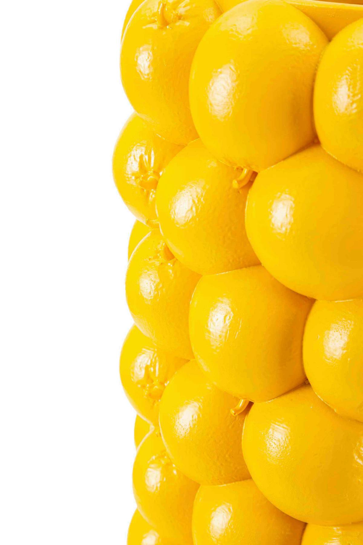 Vase Lemons Gelb - Gelb, Basics, Kunststoff (21/28/21cm)