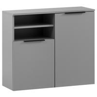 Hängeschrank Alessio Grau - Platinfarben/Schwarz, MODERN, Holzwerkstoff/Metall (80,4/70/32cm) - MID.YOU