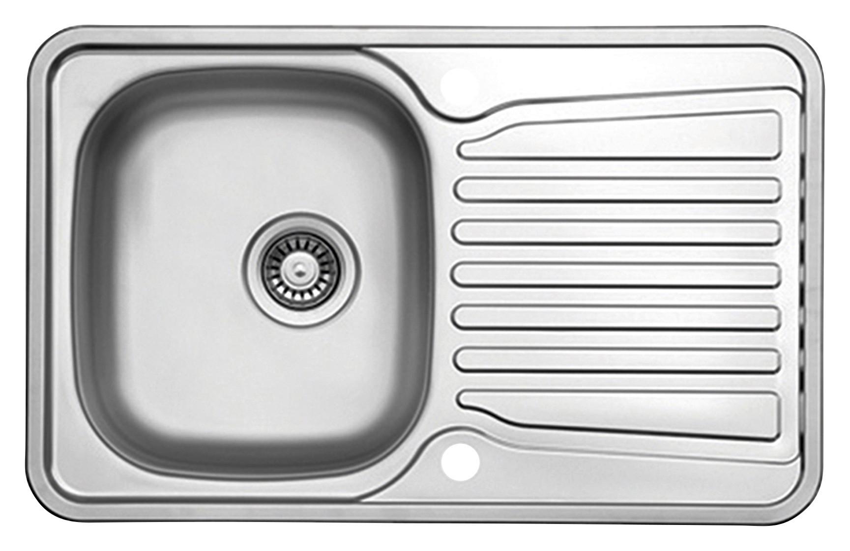Spüle Basic45, Typ:1350024 Edelstahl - Edelstahlfarben, Metall (77,8/48,8cm) - HKT