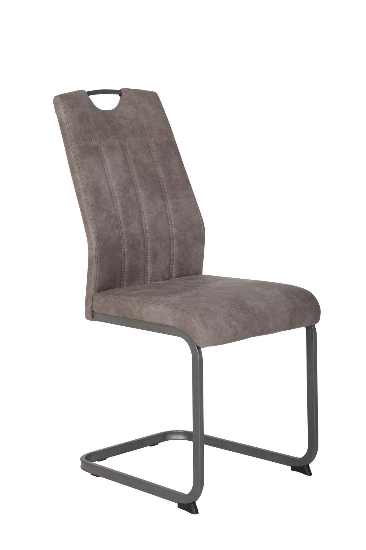 SCHWINGSTUHL-SET CHRISTINA II S 4ER-SET - Grau, MODERN, Textil/Metall (44/61/98cm) - MID.YOU