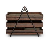Schmuckkästchen Schwarz/Walnussfarben - Walnussfarben/Schwarz, Basics (18/20/28cm) - Umbra