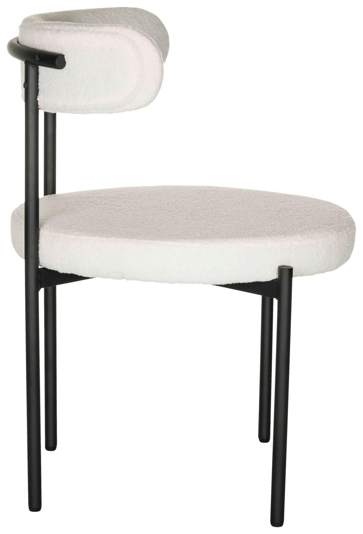 Stol Tedio, Bela - črna/bela, Basics, kovina/tekstil (55/78/56cm) - MID.YOU