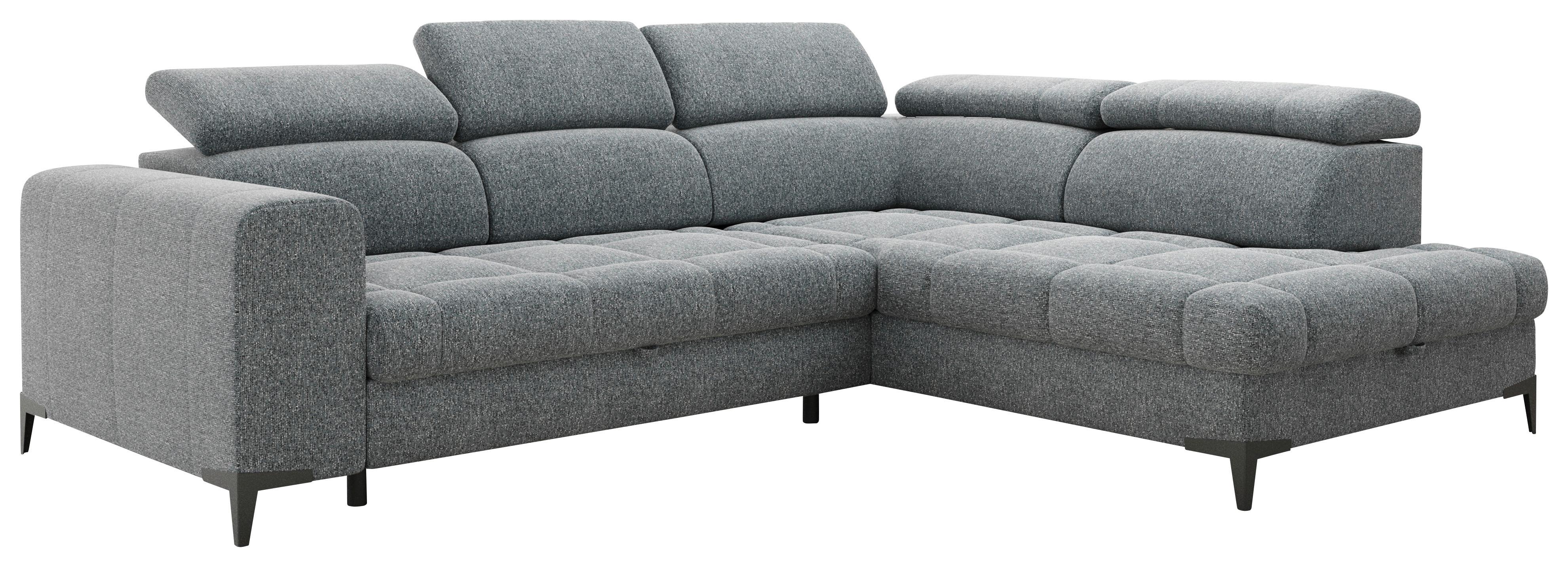 Kutna Garnitura Mason - tamno siva/crna, Moderno (271/99/211cm) - Modern Living