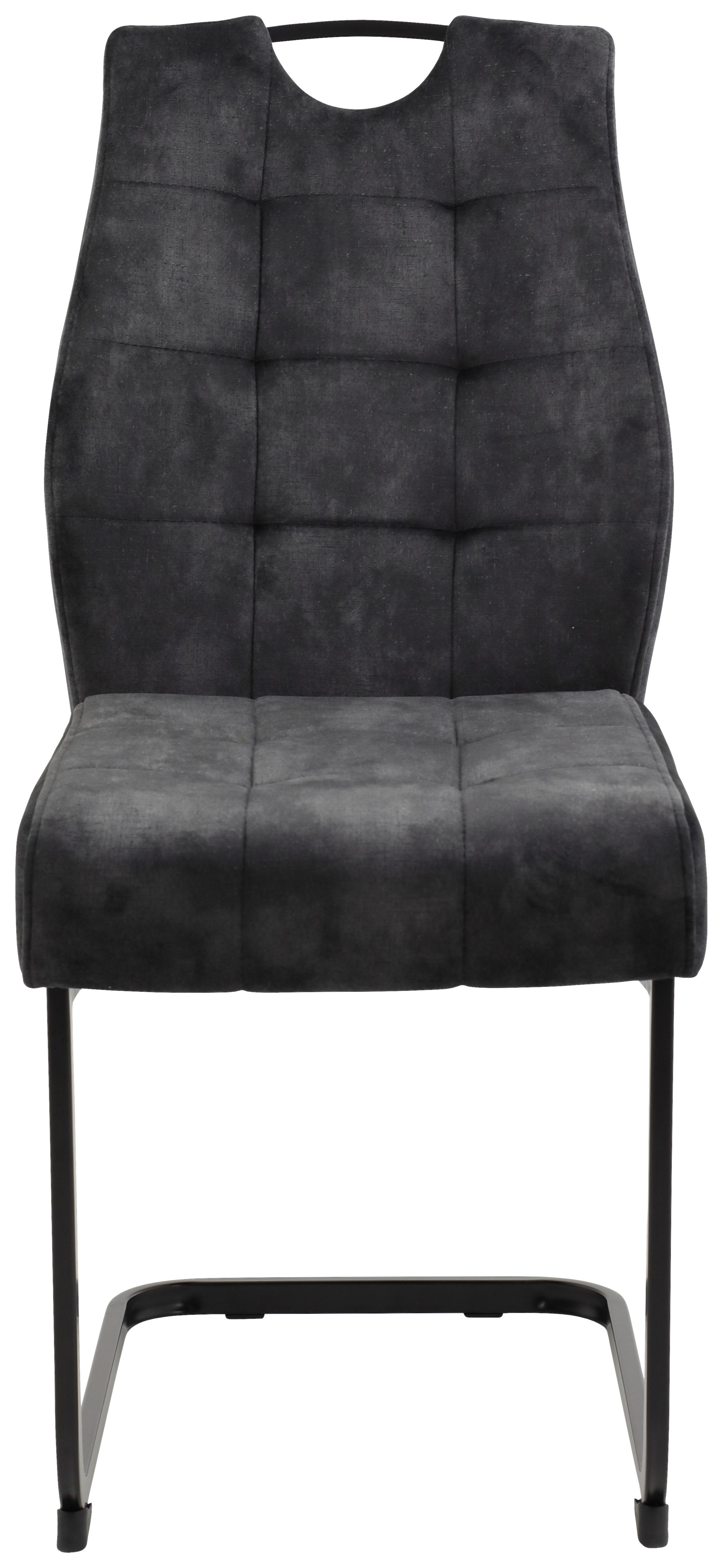 Nihajni Stol Emilia, Antracit - črna/antracit, Konvencionalno, kovina/tekstil (43/95/61cm)