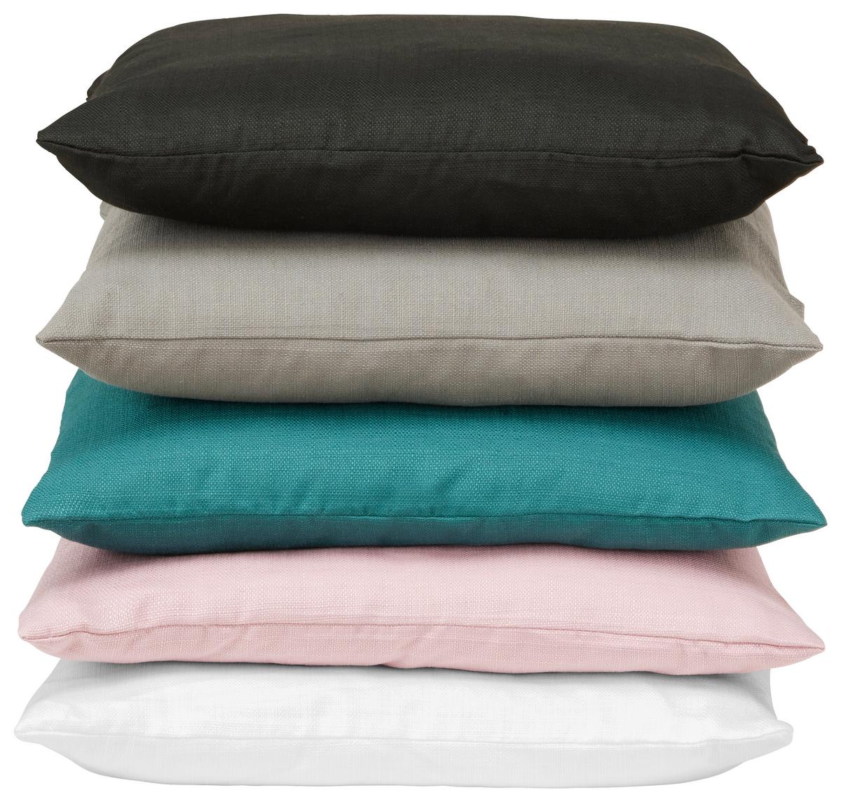 Díszpárnahuzat Malmö - olajkék/fekete, Konventionell, textil (45/45cm) - Modern Living