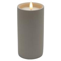 Deko Svijeća S Led Žaruljom Karen - siva, Moderno, kamen/plastika (7,5/15cm) - Mömax