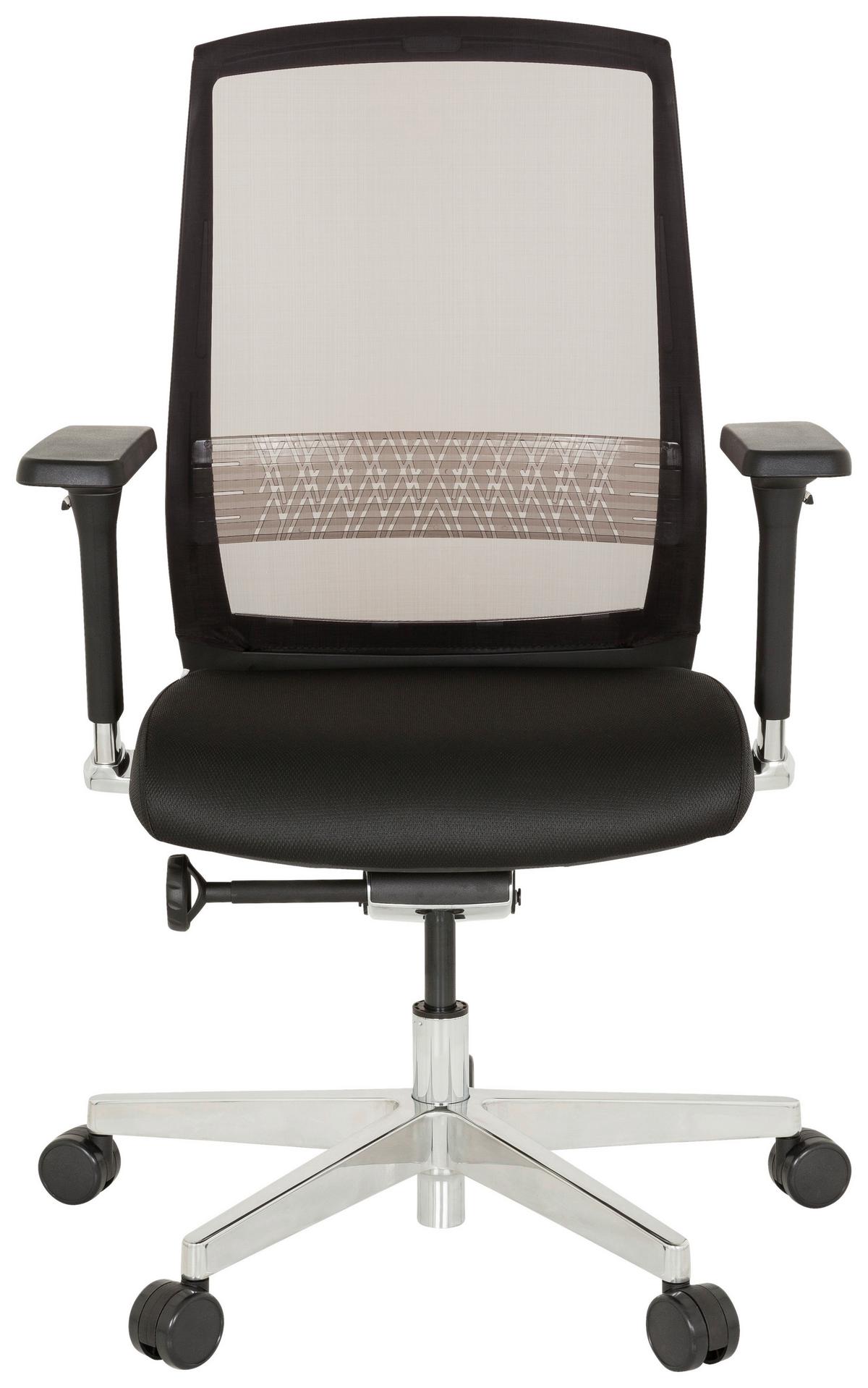 Vrtljivi Stol Fountaine, Črna - črna/barve aluminija, Moderno, kovina/umetna masa (69/112/66cm) - MID.YOU