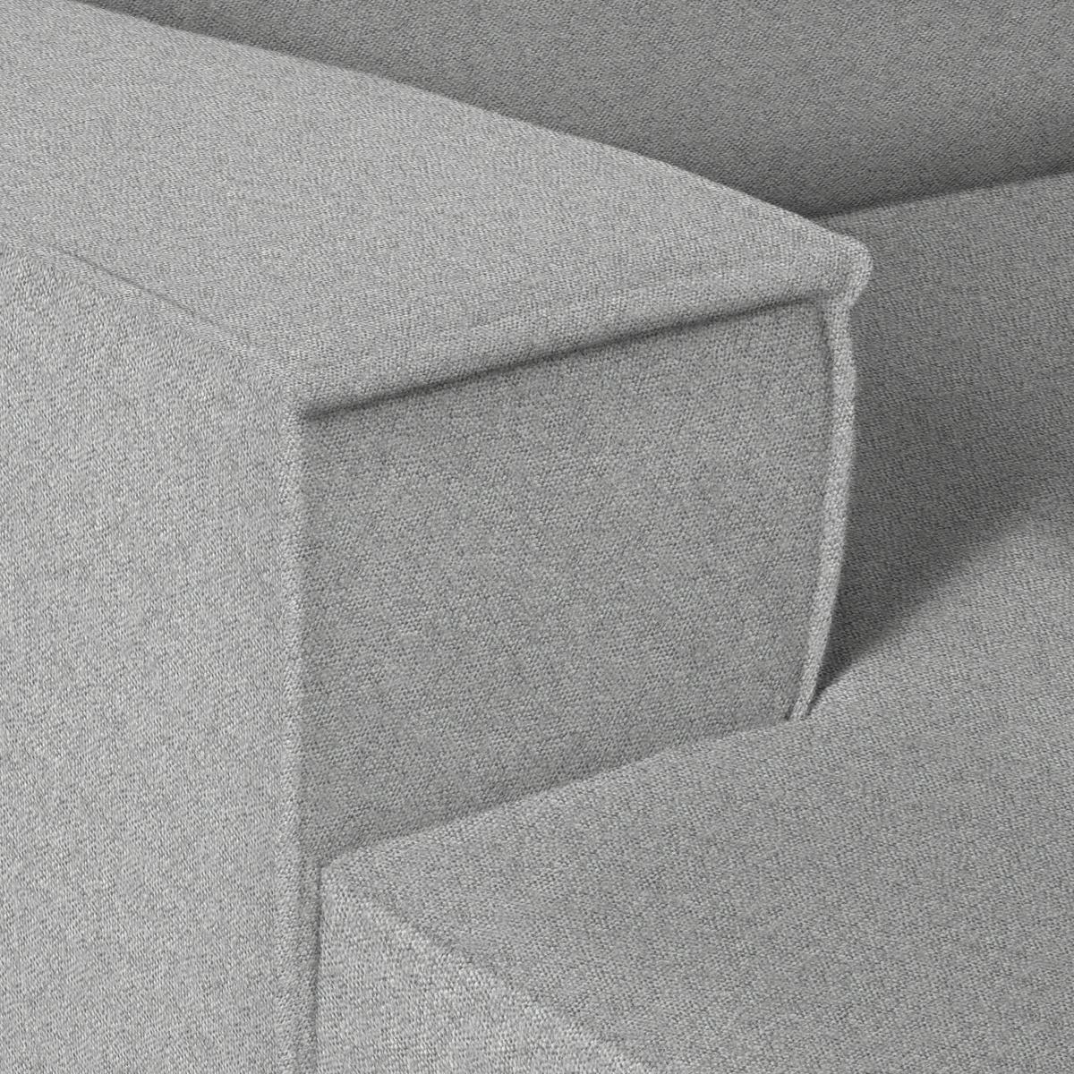 Wohnlandschaft Loft Silberfarben - Silberfarben/Schwarz, MODERN, Kunststoff/Textil (172/75/265cm) - Mömax