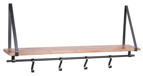 Wandregal aus Mangoholz - Lifestyle, Holz/Metall (92/16/12cm) - Mömax