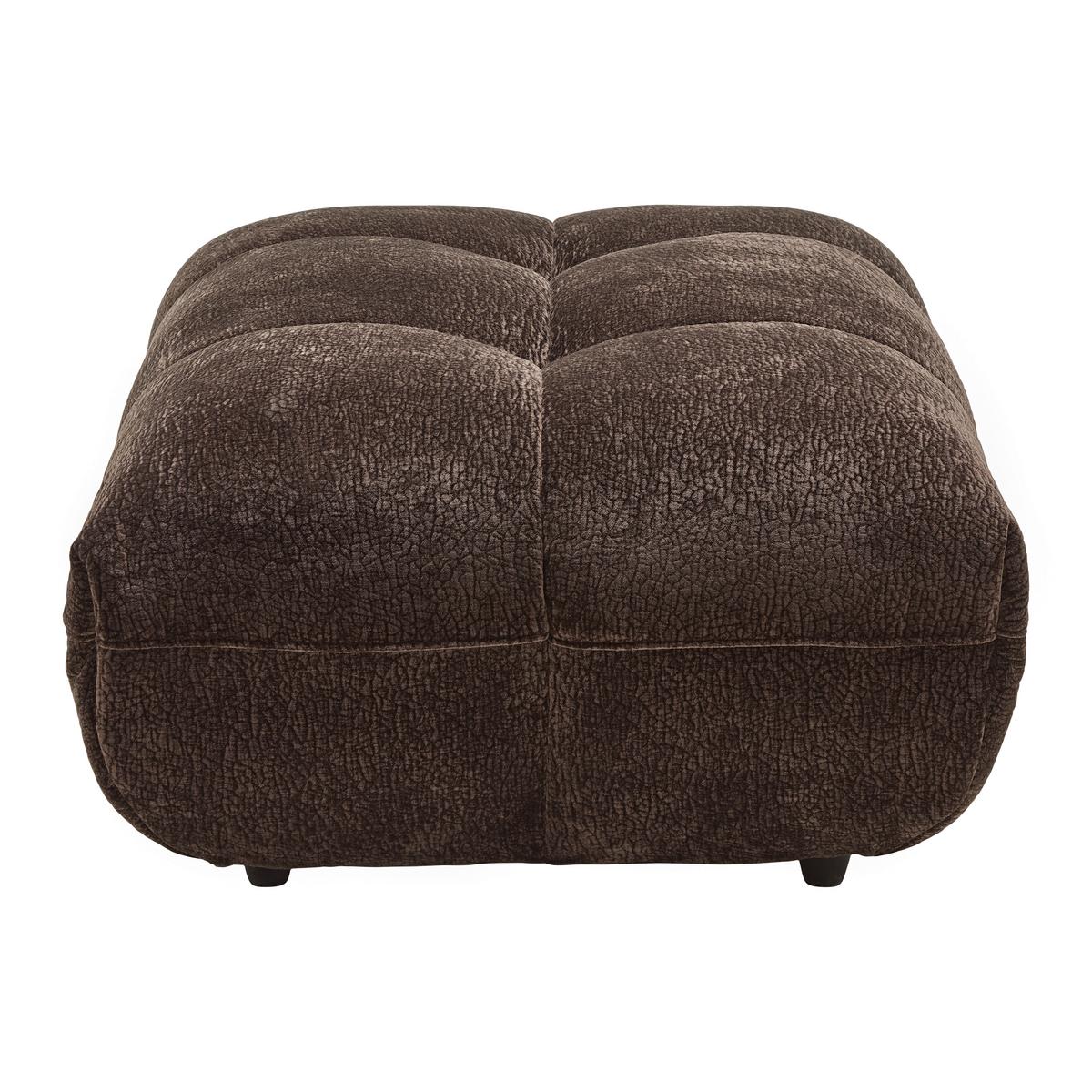 Hocker Carlos Dunkelbraun - Dunkelbraun/Schwarz, Trend, Kunststoff/Textil (105/45/75cm) - Mömax