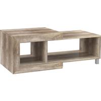 Măsuță de cafea GENETIC - culoare crom/culoare lemn stejar, Konventionell, plastic/metal (131,2/49/60,2cm) - Modern Living