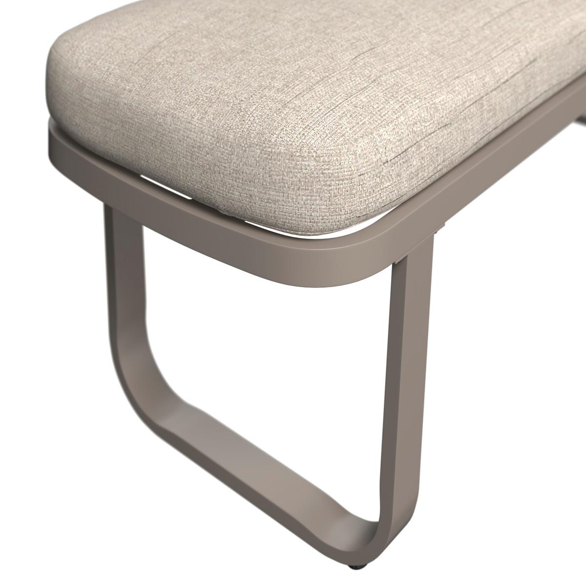 Loungegarnitur Sophia Hellgrau/Beige, 4-teilig - Beige/Creme, MODERN, Glas/Textil (195/73/72cm)
