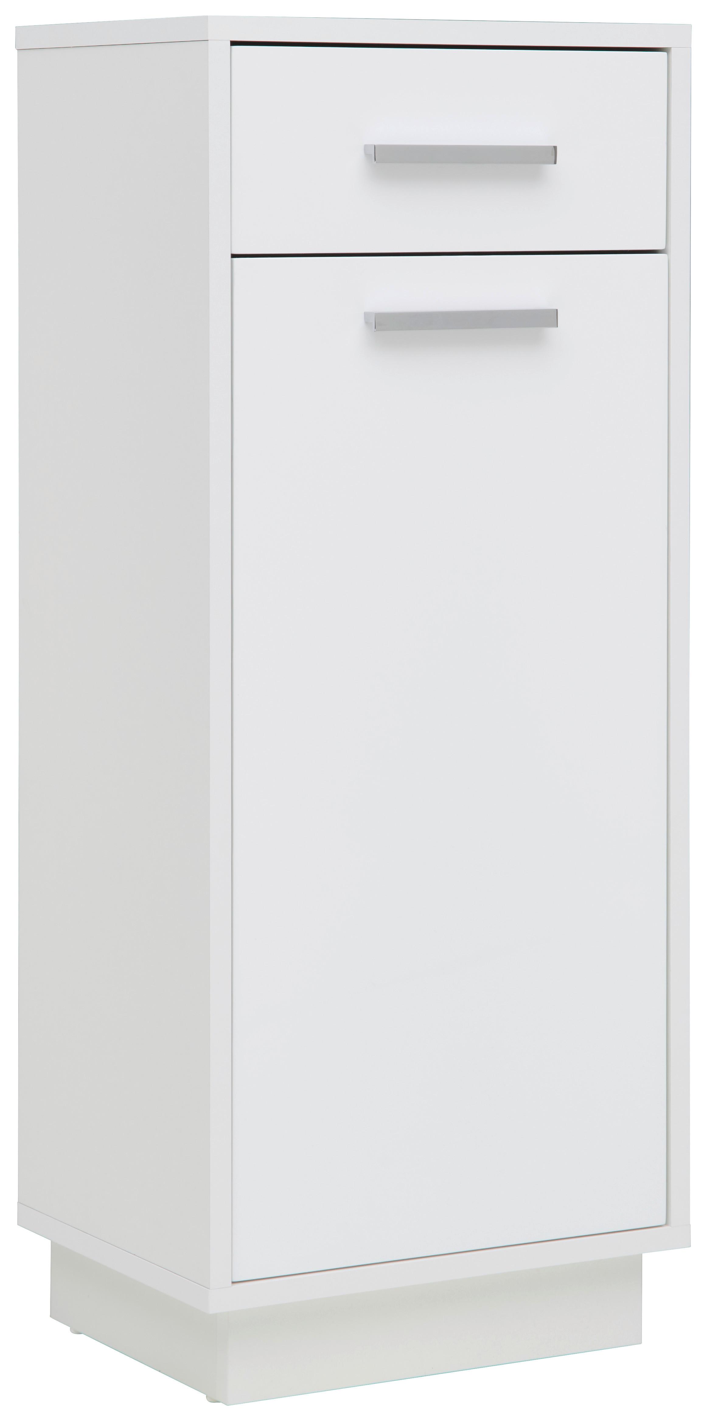 Donji Element Milano - boja hroma/bela, Moderno, metal/pločasti materijal (38/92/30cm) - Mömax