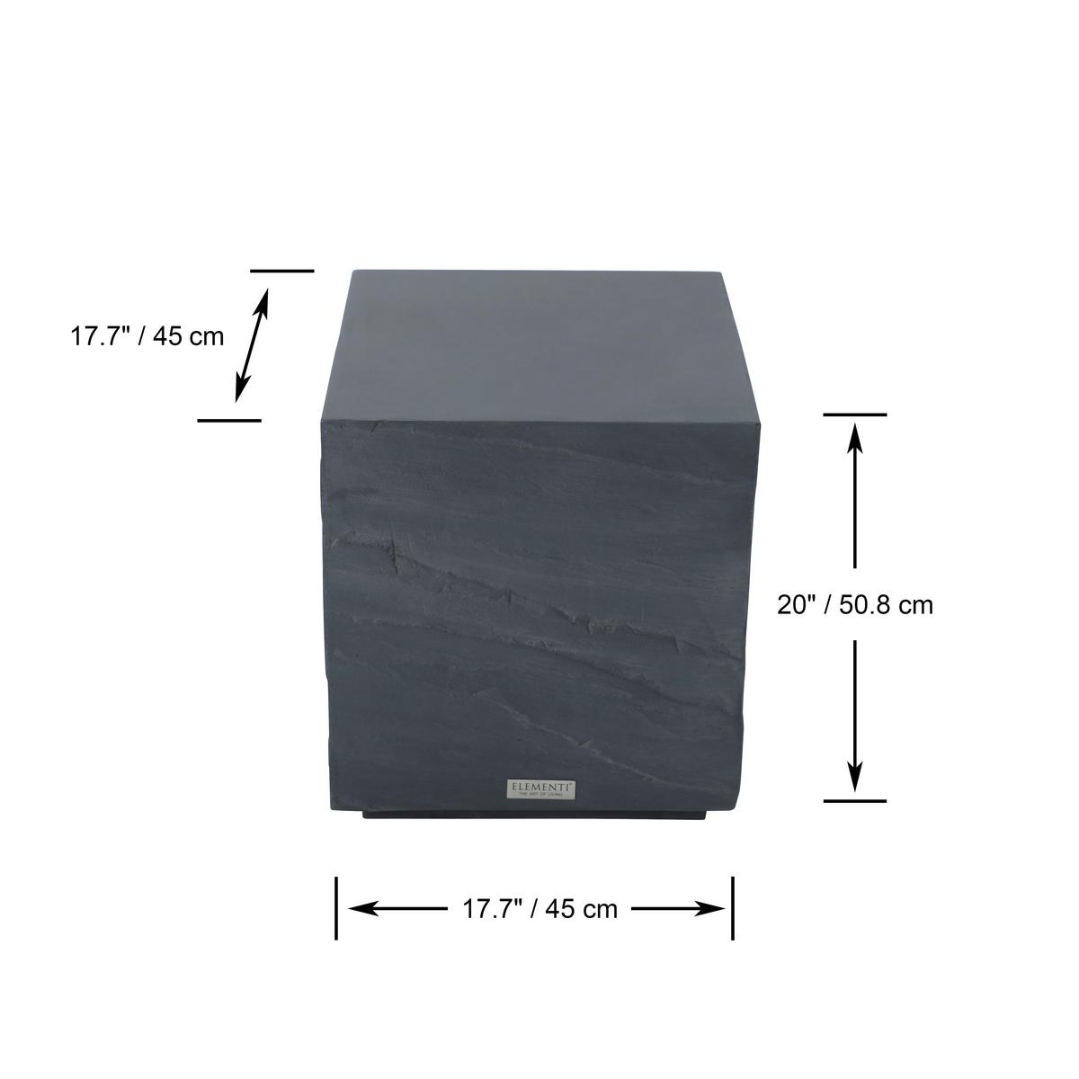Loungetisch Colorado Faserbeton Schwarz - Schwarz, KONVENTIONELL, Stein (45/45/50,8cm) - Gardenson