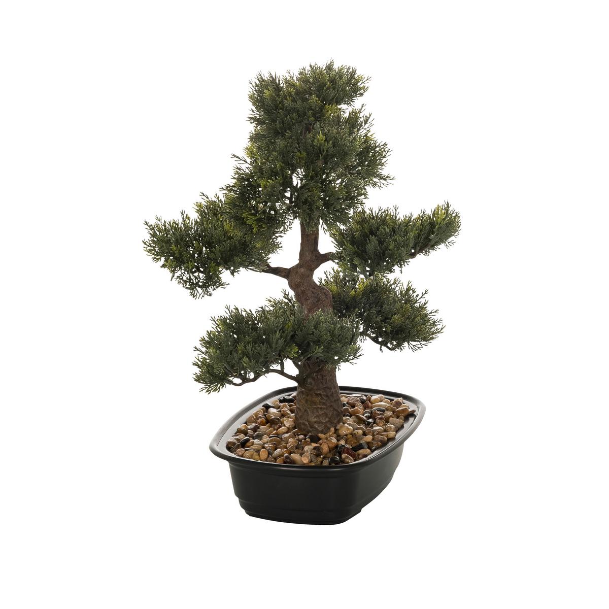 Umetna Rastlina Bonsai - črna/zelena, Basics, umetna masa (38/44/20cm) - MID.YOU