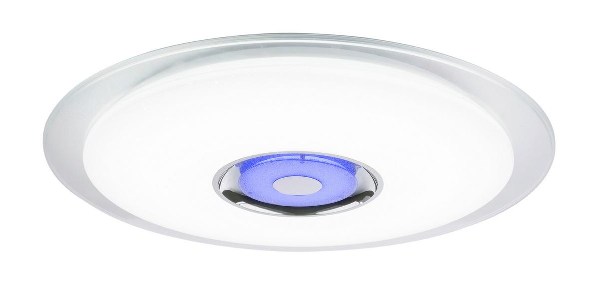 Stropna Led-svetilka Tune, S Sijalko - barve kroma/bela, Basics, kovina/umetna masa (60/6,1cm) - Globo