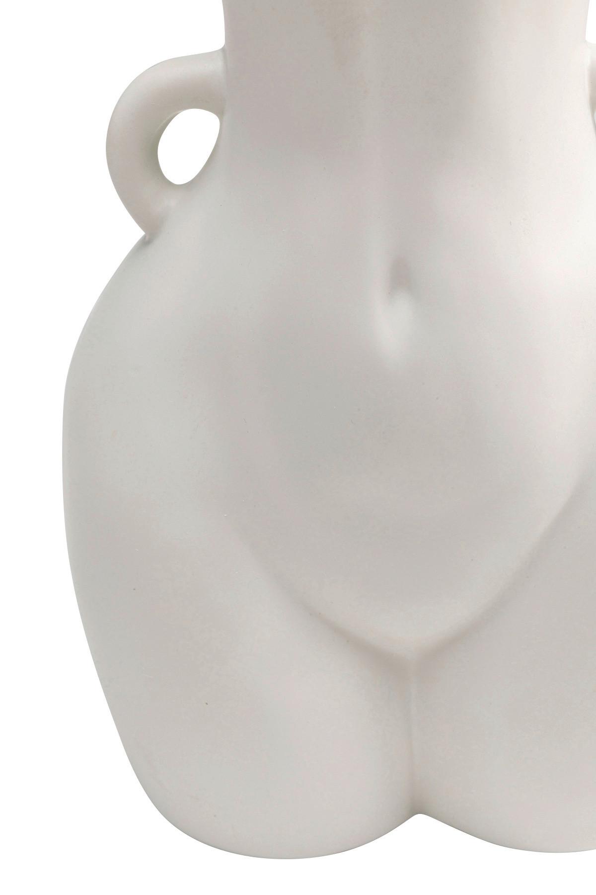 WAZON DONNA BIAŁY - biały, Design, ceramika (16/21/12cm) - Kare-Design