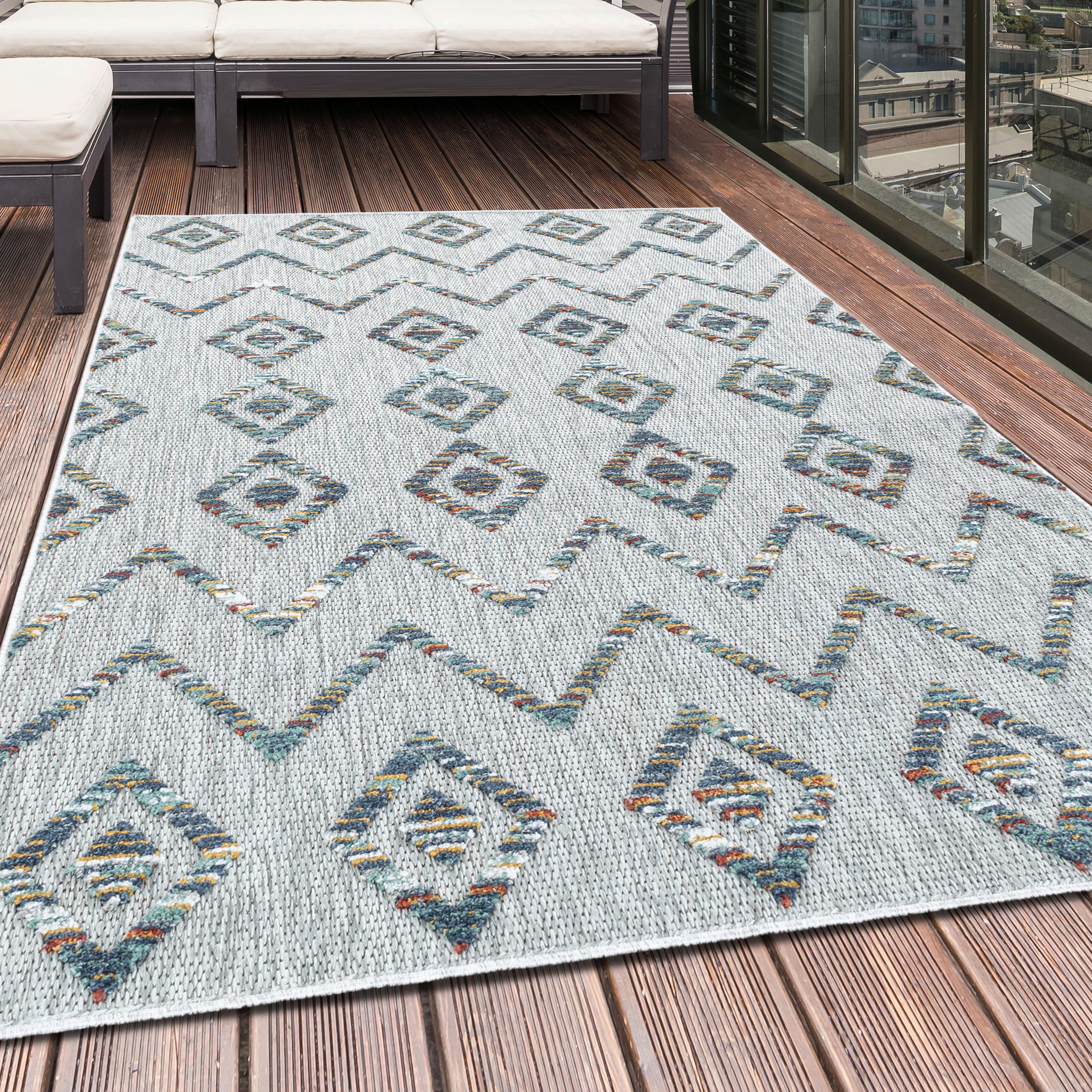 Flachwebeteppich Bahama Multicolor ca. 200x290cm - Multicolor, Design, Textil (200/290cm) - Novel