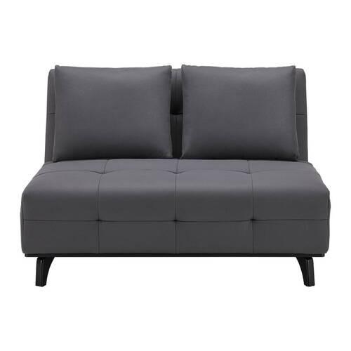Canapea extensibilă RICA - gri, Modern, lemn/textil (121/83/93cm) - Bessagi Home