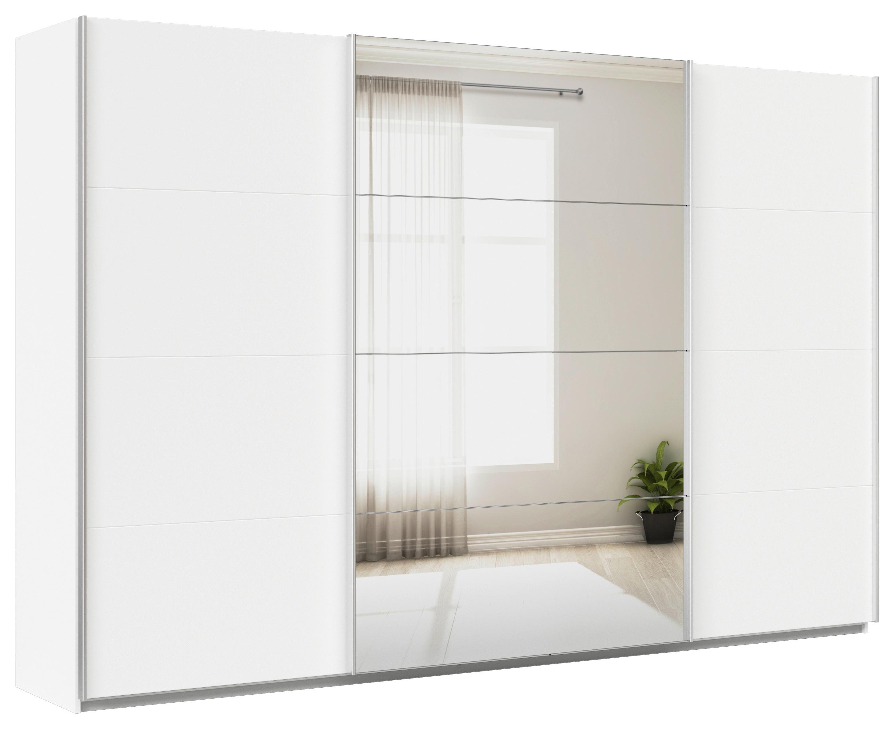 DULAP USI CULISANTE FELDKIRCH - argintiu/alb, Modern, material pe bază de lemn (315/210/62cm)