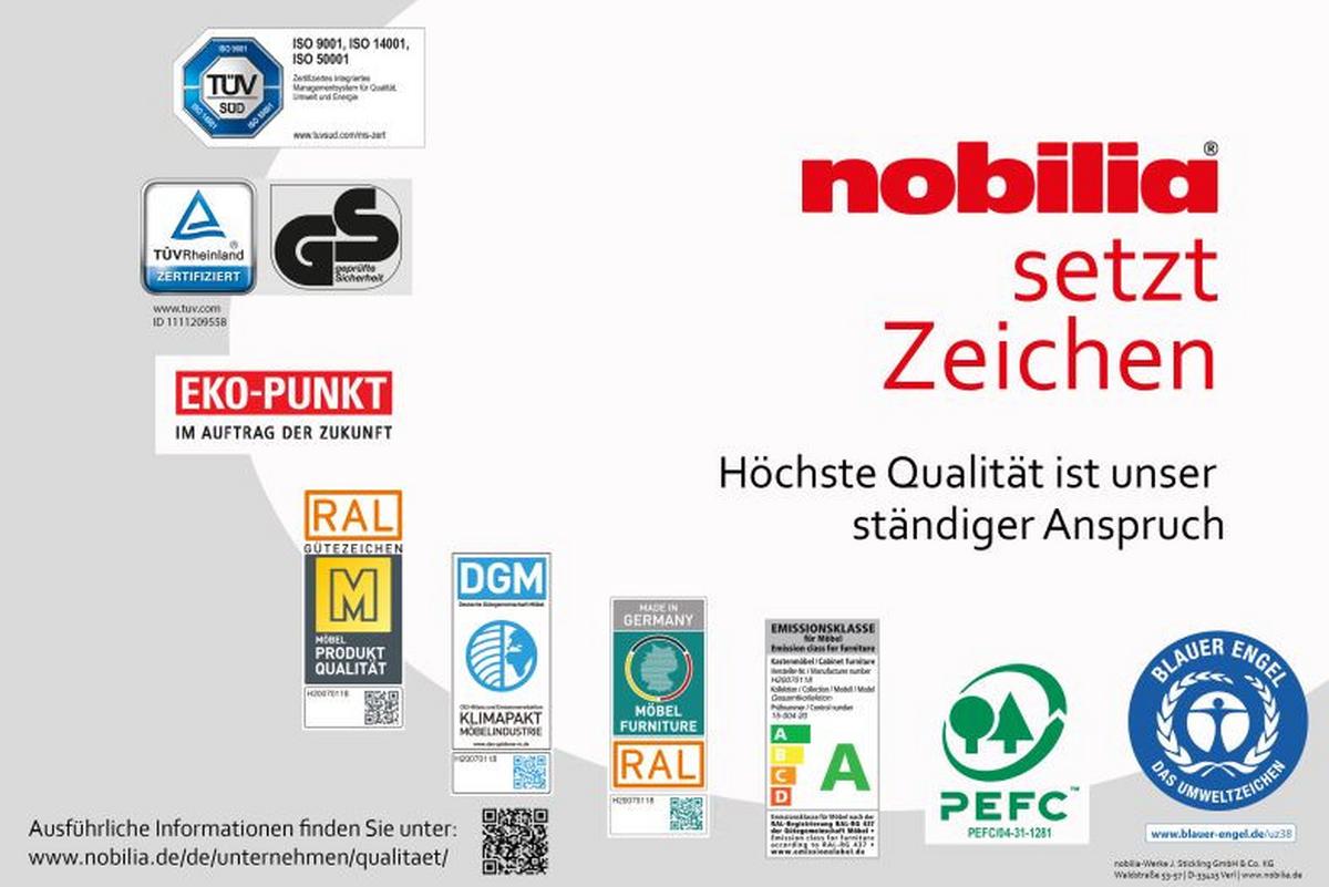 Küchenblock Easytouch m. Geräten Dunkelgrün - Dunkelgrün/Eichefarben, MODERN, Holzwerkstoff/Metall (180cm) - Nobilia